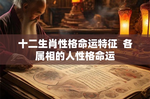 十二生肖性格命运特征  各属相的人性格命运