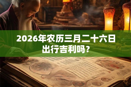 2026年农历三月二十六日出行吉利吗？