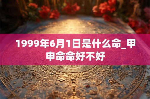 1999年6月1日是什么命_甲申命命好不好