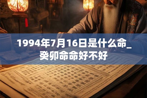 1994年7月16日是什么命_癸卯命命好不好