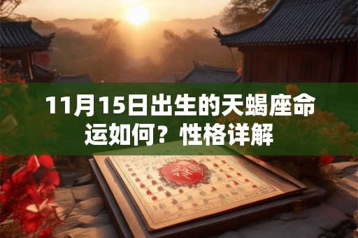11月15日出生的天蝎座命运如何？性格详解