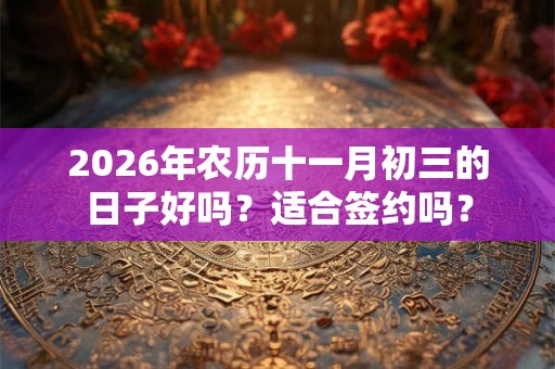 2026年农历十一月初三的日子好吗？适合签约吗？