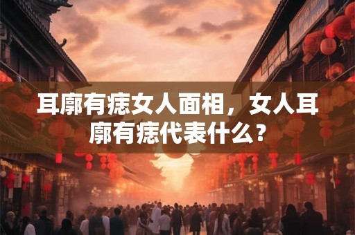 耳廓有痣女人面相，女人耳廓有痣代表什么？