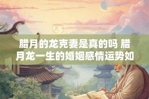 腊月的龙克妻是真的吗 腊月龙一生的婚姻感情运势如何