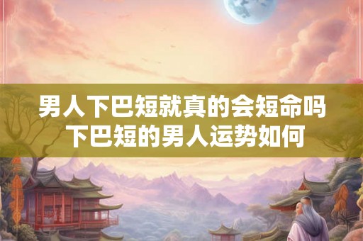 男人下巴短就真的会短命吗 下巴短的男人运势如何