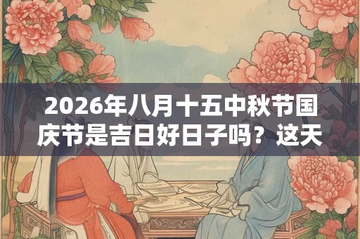 2026年八月十五中秋节国庆节是吉日好日子吗？这天能出殡吗？