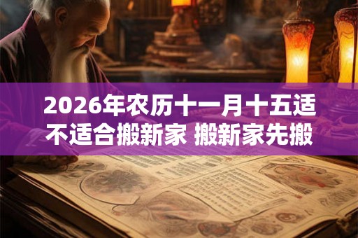 2026年农历十一月十五适不适合搬新家 搬新家先搬什么