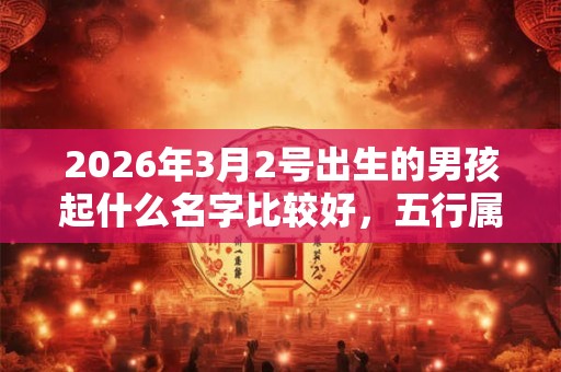 2026年3月2号出生的男孩起什么名字比较好，五行属什么