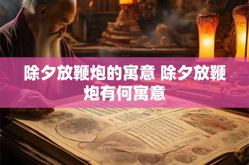 除夕放鞭炮的寓意 除夕放鞭炮有何寓意