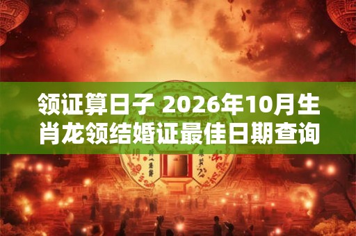 领证算日子 2026年10月生肖龙领结婚证最佳日期查询 领证算日子 2026年10月生肖龙领结婚证最佳日期查询
