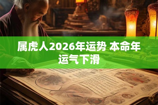 属虎人2026年运势 本命年运气下滑