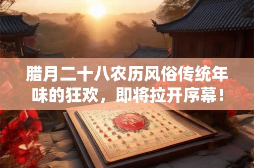 腊月二十八农历风俗传统年味的狂欢,即将拉开序幕! 腊月二十八农历风俗传统年味的狂欢,即将拉开序幕!