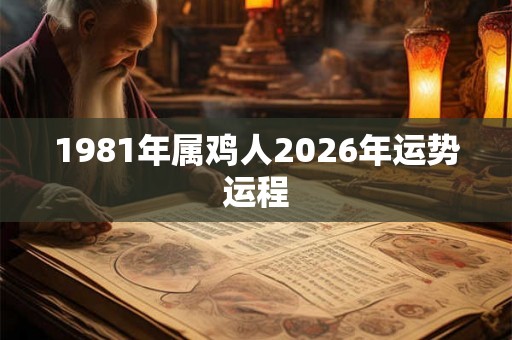1981年属鸡人2026年运势运程