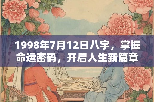 1998年7月12日八字，掌握命运密码，开启人生新篇章！