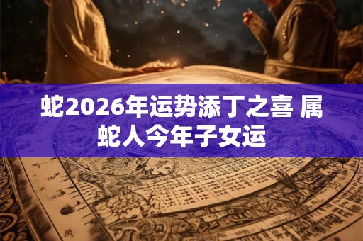 蛇2026年运势添丁之喜 属蛇人今年子女运
