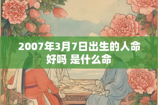 2007年3月7日出生的人命好吗 是什么命