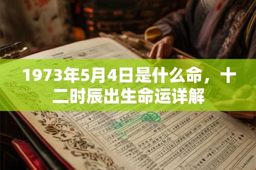 1973年5月4日是什么命，十二时辰出生命运详解