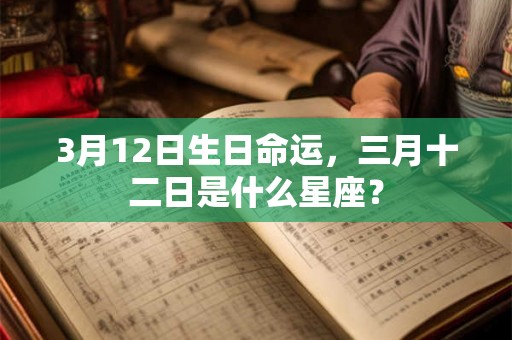 3月12日生日命运，三月十二日是什么星座？