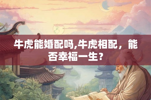 牛虎能婚配吗,牛虎相配，能否幸福一生？