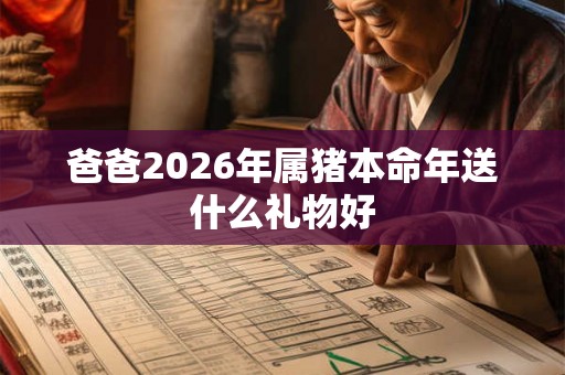爸爸2026年属猪本命年送什么礼物好