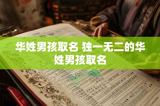 华姓男孩取名 独一无二的华姓男孩取名