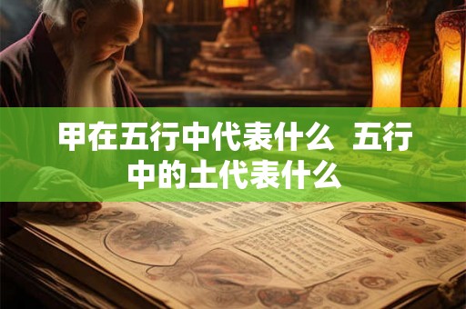 甲在五行中代表什么 五行中的土代表什么 甲在五行中代表什么 五行中的土代表什么