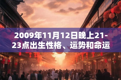 2009年11月12日晚上21-23点出生性格、运势和命运