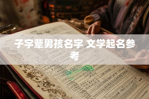 子字辈男孩名字 文学起名参考