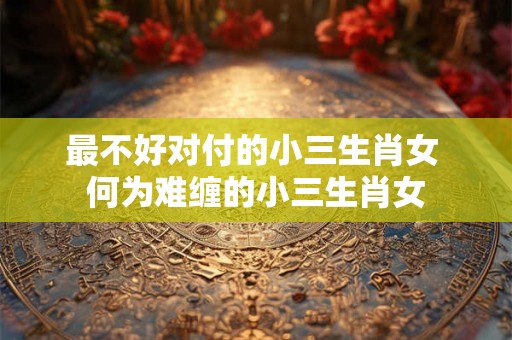 最不好对付的小三生肖女 何为难缠的小三生肖女 最不好对付的小三生肖女 何为难缠的小三生肖女