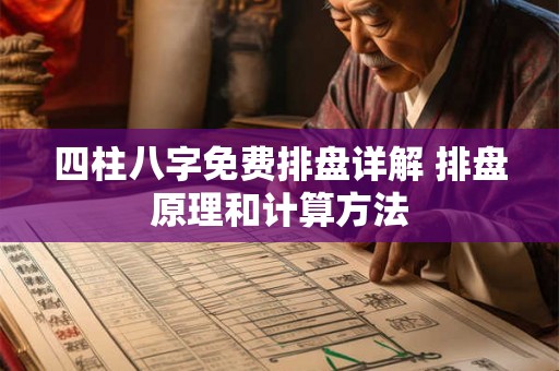 四柱八字免费排盘详解 排盘原理和计算方法