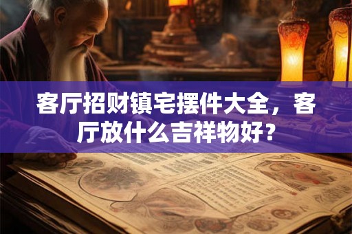 客厅招财镇宅摆件大全，客厅放什么吉祥物好？