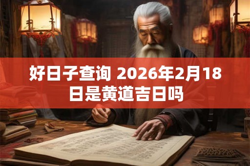 好日子查询 2026年2月18日是黄道吉日吗