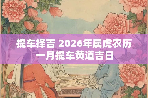 提车择吉 2026年属虎农历一月提车黄道吉日