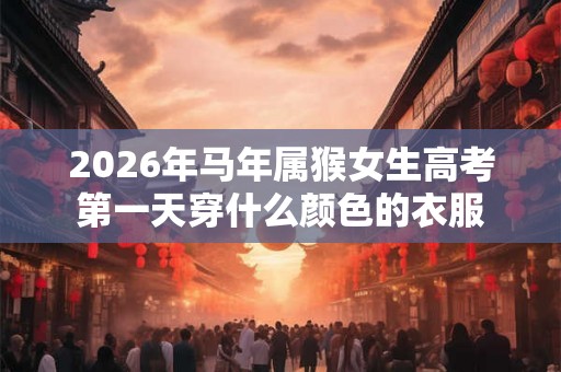2026年马年属猴女生高考第一天穿什么颜色的衣服