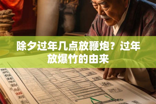除夕过年几点放鞭炮？过年放爆竹的由来
