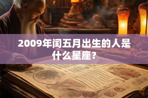 2009年闰五月出生的人是什么星座？