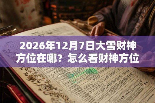 2026年12月7日大雪财神方位在哪？怎么看财神方位？