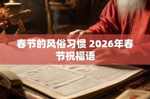 春节的风俗习惯 2026年春节祝福语