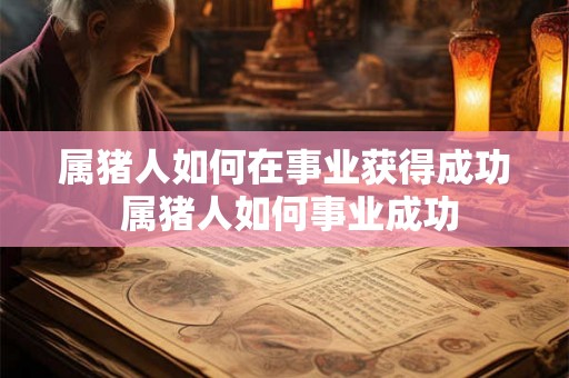 属猪人如何在事业获得成功 属猪人如何事业成功