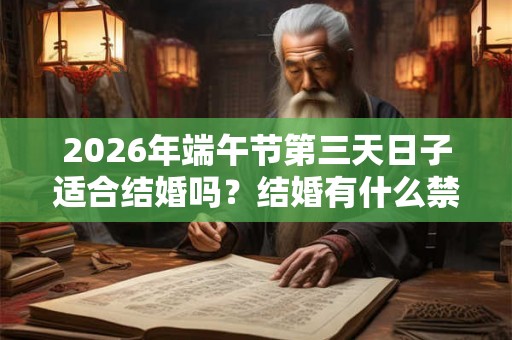 2026年端午节第三天日子适合结婚吗?结婚有什么禁忌? 2026年端午节第三天日子适合结婚吗?结婚有什么禁忌?