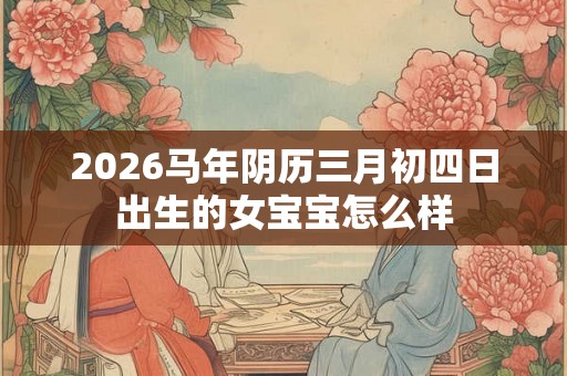 2026马年阴历三月初四日出生的女宝宝怎么样