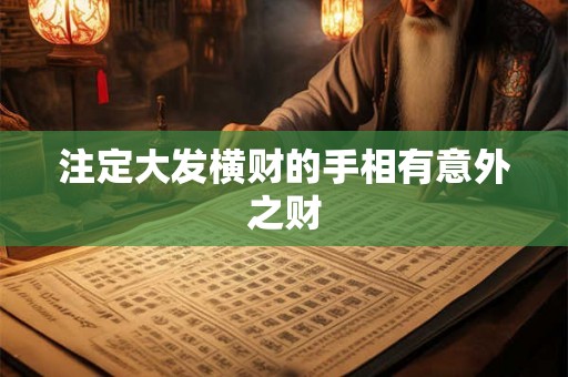 注定大发横财的手相有意外之财