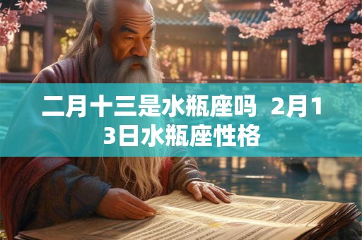 二月十三是水瓶座吗  2月13日水瓶座性格