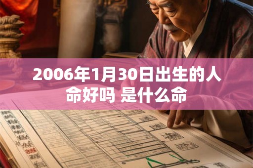 2006年1月30日出生的人命好吗 是什么命