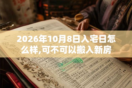 2026年10月8日入宅日怎么样,可不可以搬入新房