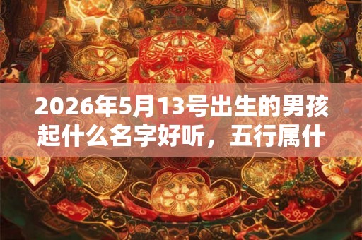 2026年5月13号出生的男孩起什么名字好听，五行属什么
