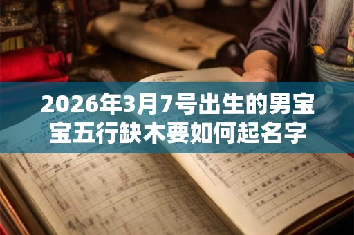 2026年3月7号出生的男宝宝五行缺木要如何起名字