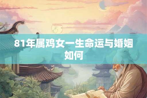 81年属鸡女一生命运与婚姻如何