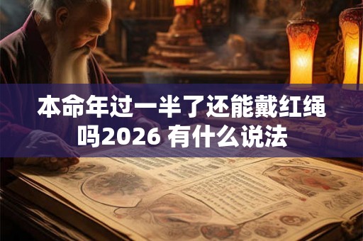 本命年过一半了还能戴红绳吗2026 有什么说法