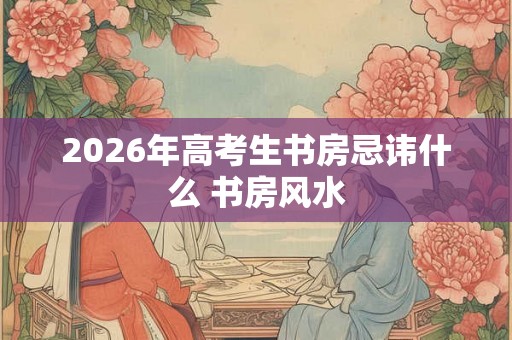 2026年高考生书房忌讳什么 书房风水